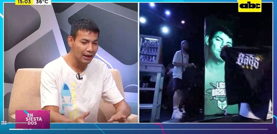 "Febo" Mario Candia el capiateño que se destaca en batalla de rap.